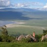 El Ngorongoro Cráter Lodge se encuentra situado en borde del cráter y sus vistas al interior del mismo son magníficas