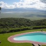 La piscina del Ngorongoro Sopa Lodge es la única del cráter, pero desafortunadamente no está climatizada